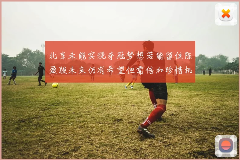 北京未能实现夺冠梦想若能留住陈盈骏未来仍有希望但需倍加珍惜机会